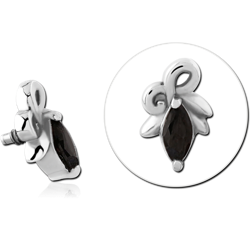 STERILE SURGICAL STEEL GRADE 316L JEWELED MICRO ATTACHMENT FOR 1.2MM INTERNALLY THREADED PINS - TRIANGLE