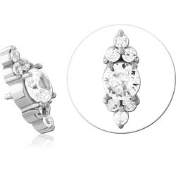 STERILE SURGICAL STEEL GRADE 316L JEWELED MICRO ATTACHMENT FOR 1.2MM INTERNALLY THREADED PINS - TRIANGLE