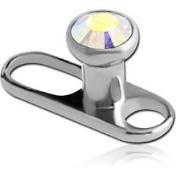 STERILE TITANIUM ALLOY INTERNALLY THREADED DERMAL ANCHOR BIG HOLE WITH JEWELED DISC