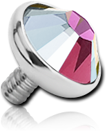 STERILE TITANIUM ALLOY PREMIUM CRYSTAL JEWELED DISC FOR 1.6MM INTERNALLY THREADED PINS