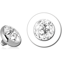 STERILE TITANIUM ALLOY CRYSTALINE JEWELED DISC FOR 1.6MM THREADED INTERNALLY PINS