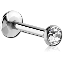 STERILE TITANIUM ALLOY INTERNALLY THREADED JEWELED DISC LABRET