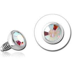 STERILE TITANIUM ALLOY PREMIUM CRYSTAL JEWELED MICRO BALL FOR 1.2MM INTERNALLY THREADED PINS