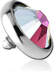 STERILE TITANIUM ALLOY PREMIUM CRYSTAL JEWELED DISC FOR 1.2MM INTERNALLY THREADED PINS