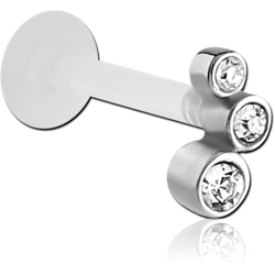 STERILE BIOFLEX INTERNAL LABRET WITH JEWELED SURGICAL STEEL GRADE 316L ATTACHMENT