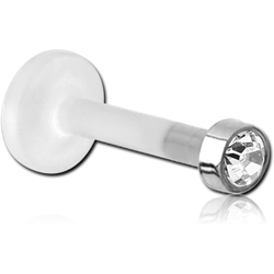 STERILE BIOFLEX INTERNAL LABRET WITH TITANIUM ALLOY JEWELED DISC