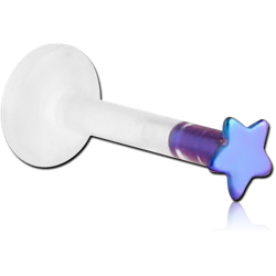 STERILE BIOFLEX INTERNAL LABRET WITH TITANIUM ALLOY STAR