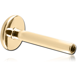 ZIRCON GOLD PVD SURGICAL STEEL GRADE 316L INTERNALLY THREADED MICRO LABRET PIN