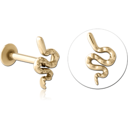 ZIRCON GOLD PVD COATED SURGICAL STEEL GRADE 316L INTERNALLY THREADED MICRO LABRET