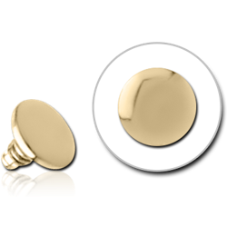 ZIRCON GOLD PVD COATED TITANIUM ALLOY DISC FOR INTERNALLY THREADED PIN