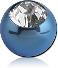 ANODISED SURGICAL STEEL GRADE 316L VALUE CRYSTAL JEWELED MICRO BALL