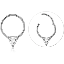 Surgical Steel Grade 316L Jeweled Hinged Segment Ring