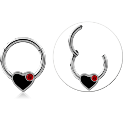 Surgical Steel Grade 316L Round Jeweled Hinged Segment Ring