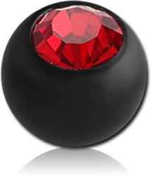 BLACK PVD COATED TITANIUM ALLOY OPTIMA VALUE JEWELED BALL