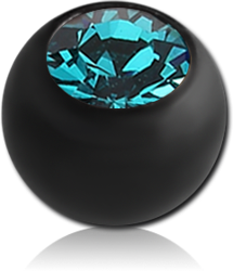 BLACK PVD COATED TITANIUM ALLOY VALUE CRYSTAL JEWELED MICRO BALL