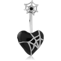 SURGICAL STEEL GRADE 316L DOUBLE JEWELED NAVEL BANANA