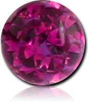 CLEAR EPOXY COATED CRYSTALINE JEWELED MICRO BALL