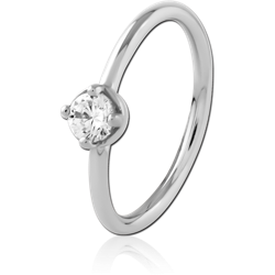 SURGICAL STEEL GRADE 316L ANNEALED JEWELED FIXED BFEAD RING