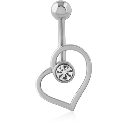 SURGICAL STEEL GRADE 316L JEWELED BANANA