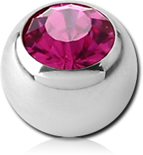 SURGICAL STEEL GRADE 316L JEWELED BALL