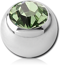 SURGICAL STEEL GRADE 316L OPTIMA CRYSTAL JEWELED BALL