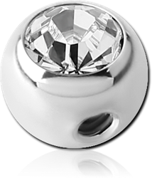 SURGICAL STEEL GRADE 316L SIDE THREADED VALUE  JEWELED BALL