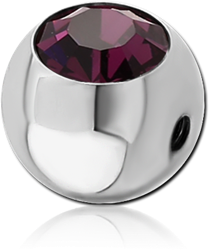 SURGICAL STEEL GRADE 316L SIDE THREADED JEWELED MICRO BALL