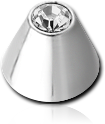 SURGICAL STEEL GRADE 316L JEWELED MICRO CONE