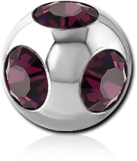 SURGICAL STEEL GRADE 316L MULTI JEWELED BALL