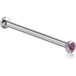SURGICAL STEEL GRADE 316L DOUBLE JEWELED MICRO BARBELL
