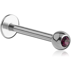 SURGICAL STEEL GRADE 316L OPTMA CRYSTAL JEWELED MICRO LABRET