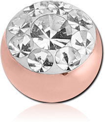 ROSE GOLD PVD COATED CRYSTALINE VALUE JEWELED BALL
