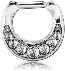 SURGICAL STEEL GRADE 316L HINGED SEPTUM CLICKER RING