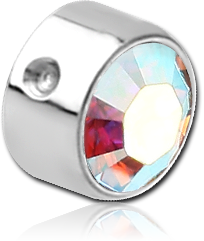 TITANIUM ALLOY JEWELED DISC FOR BALL CLOSURE RING