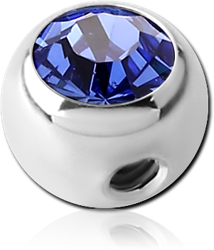 TITANIUM ALLOY SIDE THREADED JEWELED BALL