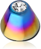 ANODISED TITANIUM ALLOY VALUE JEWELED MICRO CONE