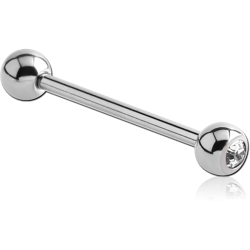 TITANIUM ALLOY DOUBLE JEWELED MICRO BARBELL