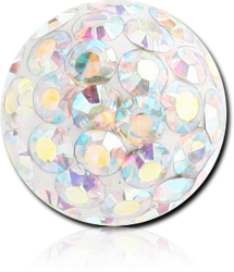 STERILE CLEAR EPOXY COATED CRYSTALINE JEWELED MICRO BALL