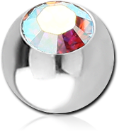 STERILE SURGICAL STEEL GRADE 316L PREMIUM CRYSTAL JEWELED MICRO BALL