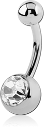 STERILE TITANIUM ALLOY VALUE CRYSTAL JEWELED NAVEL BANANA