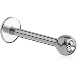STERILE TITANIUM ALLOY MICRO LABRET WITH OPTIMA CRYSTAL BALL