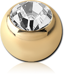 ZIRCON GOLD PVD COATED SURGICAL STEEL GRADE 316L OPITMA CRYSTAL BALL