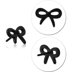 BLACK PVD COATED SURGICAL STEEL GRADE 316L THREADLESS ATTACHMENT - BOW