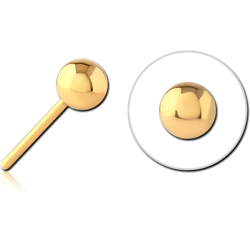 GOLD PVD COATED SURGICAL STEEL GRADE 316L THREADLESS BALL