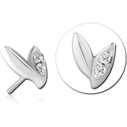 SURGICAL STEEL GRADE 316L JEWELED THREADLESS ATTACHMENT