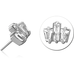 SURGICAL STEEL GRADE 316L JEWELED THREADLESS ATTACHMENT