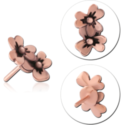 ROSE GOLD PVD COATED SURGICAL STEEL GRADE 316L THREADLESS ATTACHMENT