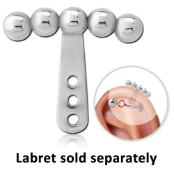 SURGICAL STEEL GRADE 316L HELLIX WRAP - FIVE BALLS