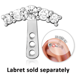 SURGICAL STEEL GRADE 316L JEWELED HELIX WRAP