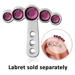 SURGICAL STEEL GRADE 316L JEWELED HELIX WRAP